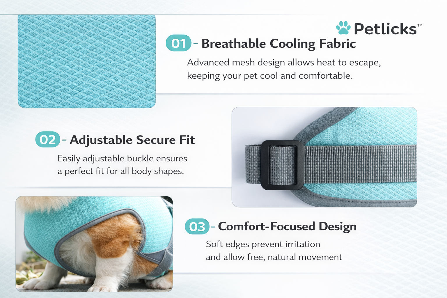 Petlicks™ Cooling Dog Vest Harness