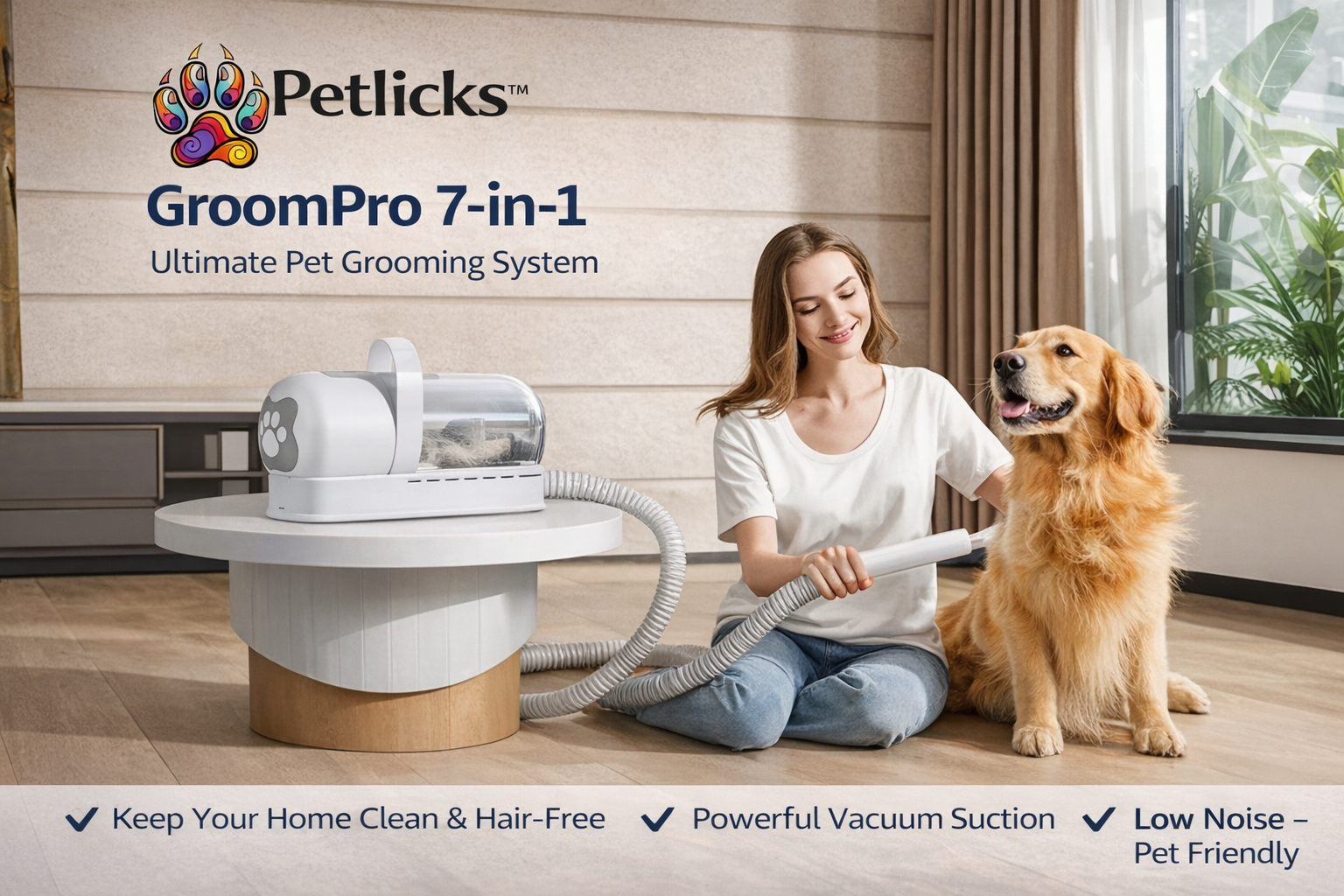 Petlicks™ GroomPro 7-in-1 – Ultimate Pet Grooming System