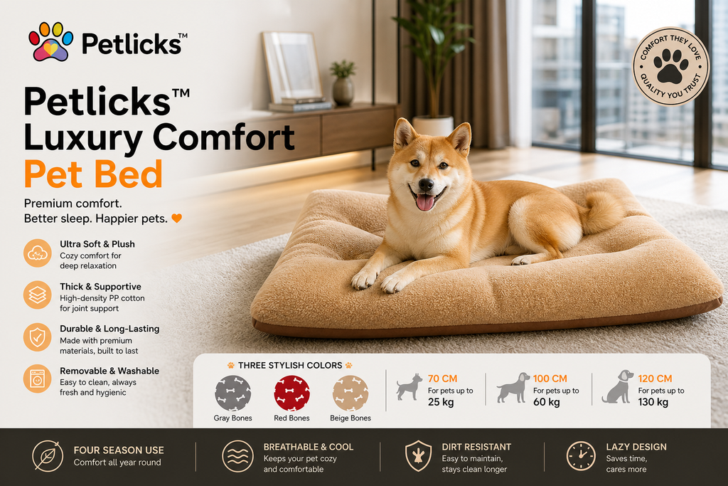 Petlicks™ Luxury Comfort Pet Bed