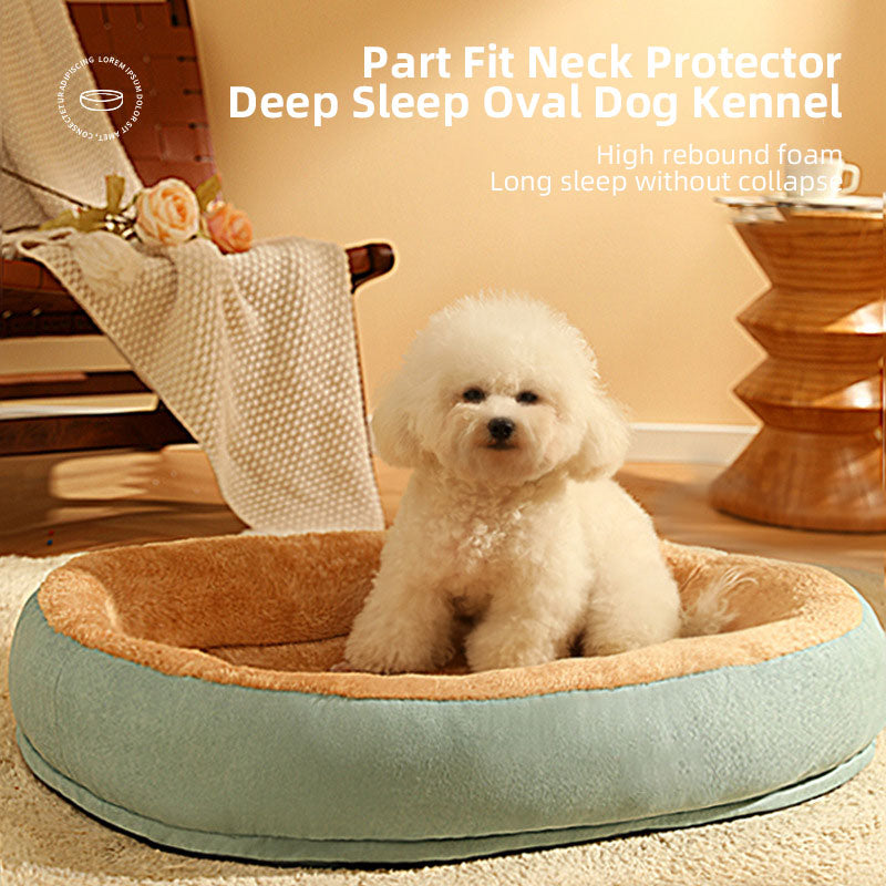 Petlicks™ Cozy Oval Pet Kennel Bed