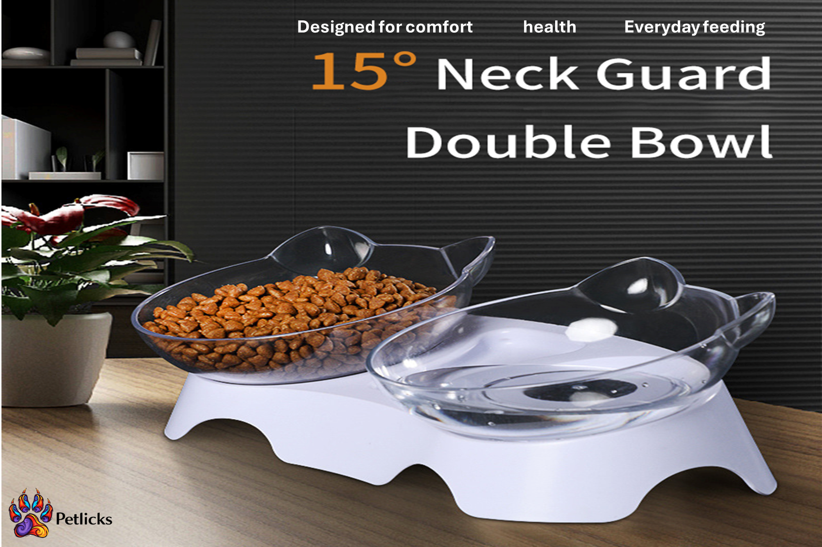 Petlicks 15 Degree Elevated Cat Bowl™