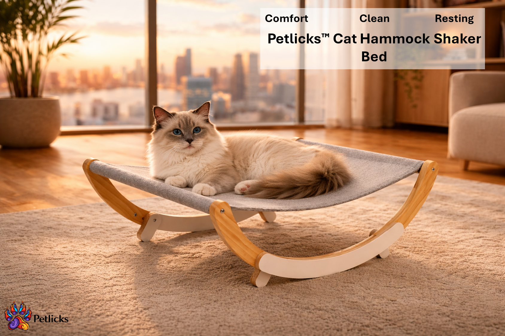 Petlicks™ Cat Hammock Shaker Bed